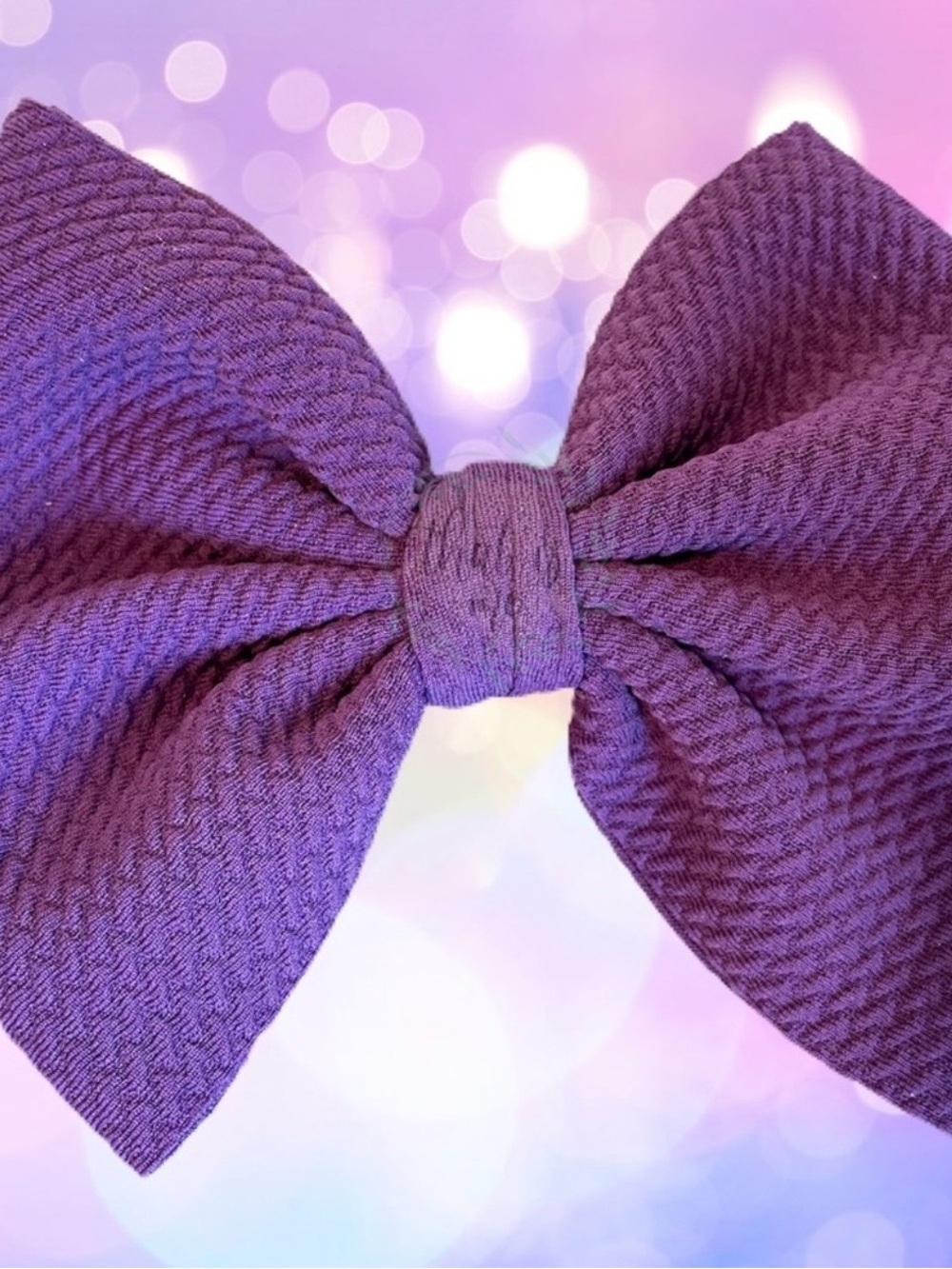 Purple Kids Fabric Bow Small